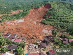 Dampak bencana longsor di Desa Batu Godang, Tapanuli Selatan